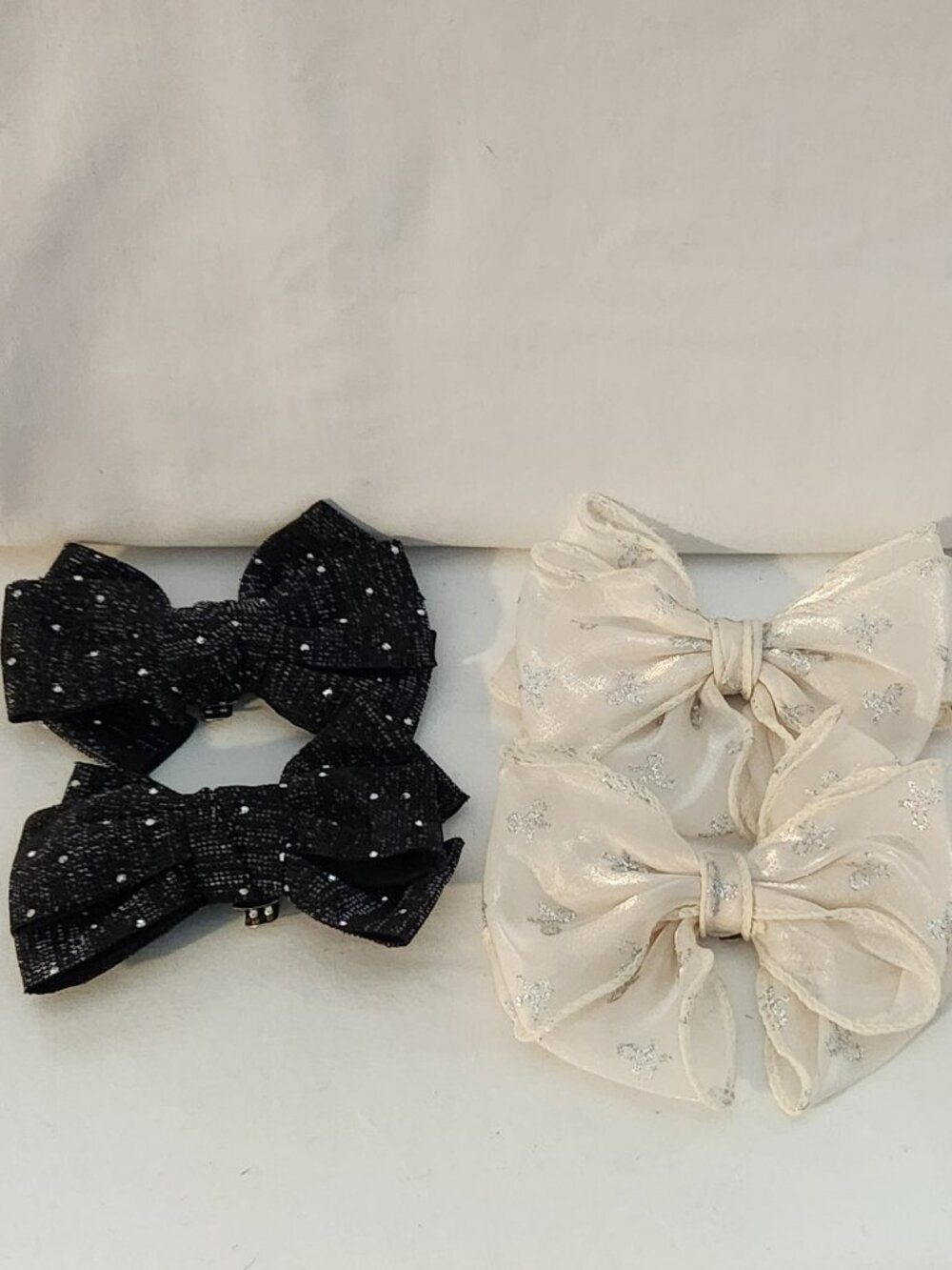 3 for $18 Shoe clips choice of pink ivory black NIP